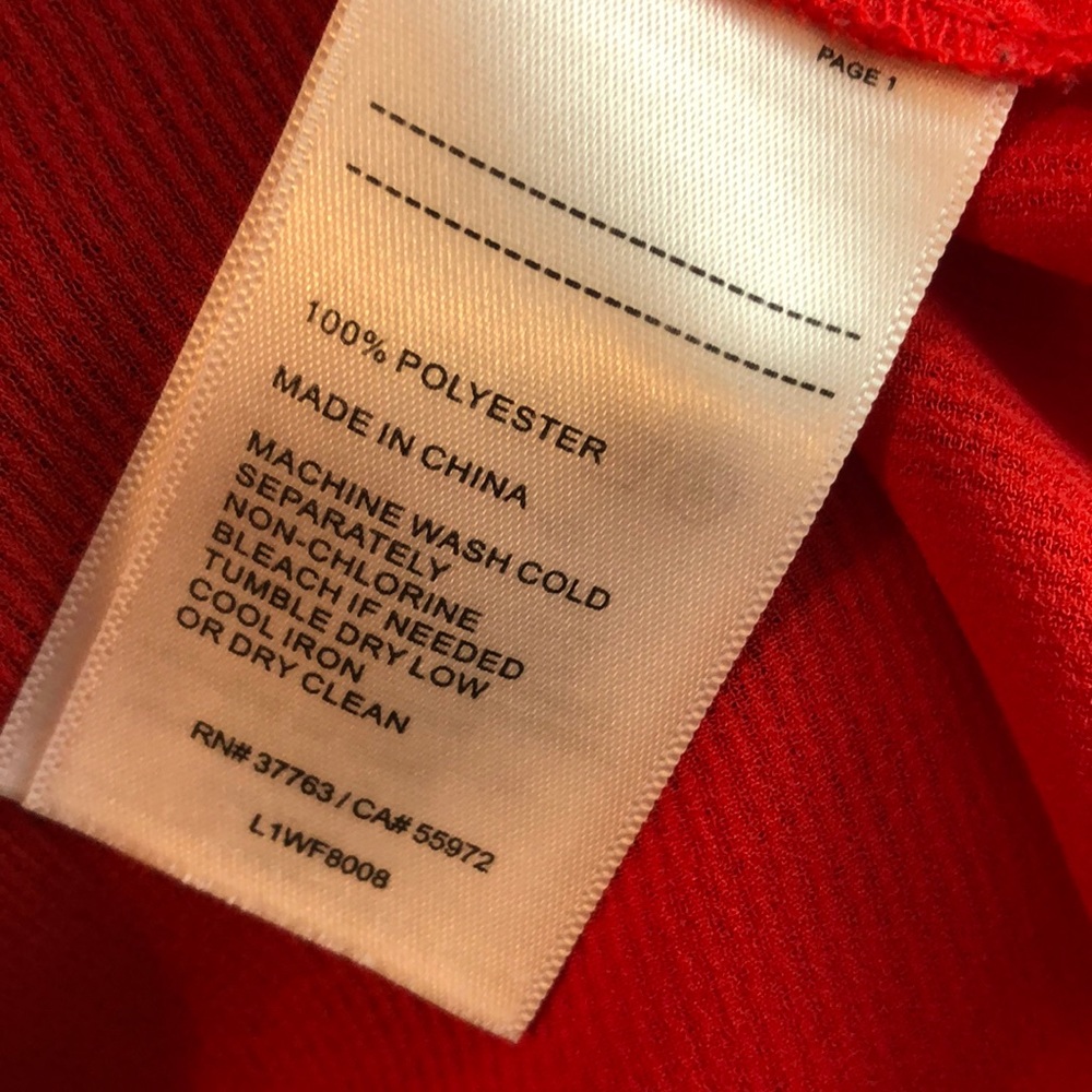 Red Chiffon Blouse Top | Laundry by Shelli Segal - Picture 7 of 7